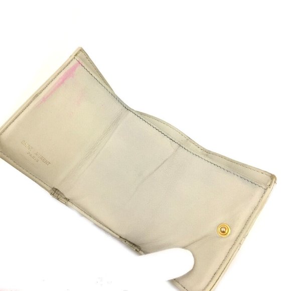 0404188 Saint Laurent Cassandra Leather Mini Trifold Wallet - Picture 5 of 8